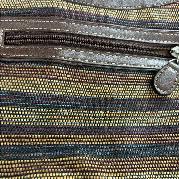 Liz Claiborne Vintage Ladies Brown Handbag 10" W x 7" H x 3" D Lots of Pockets - Picture 10 of 16